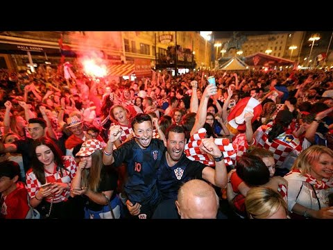 شاهد فرحة جماهير كرواتيا بالفوز على روسيا