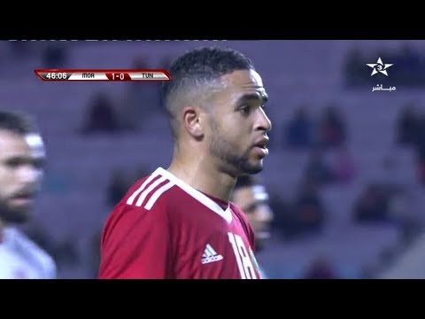 شاهدهدف المنتخب المغربي في مرمى تونس