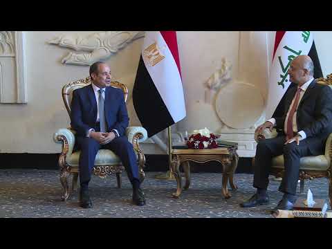 الرئيس برهم صالح يستقبل الرئيس عبد الفتاح السيسي