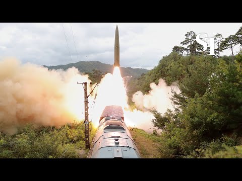 كوريا الشمالية تطلق صواريخ محمولة على عربات سكك حديدية