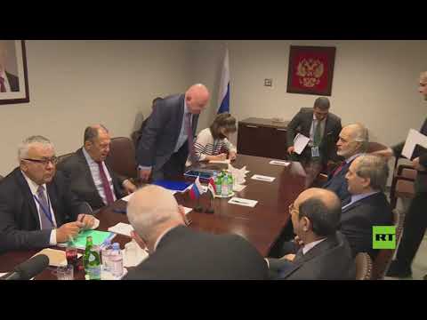 وزير الخارجية الروسي سيرغي لافروف يلتقي نظيره السوري فيصل المقداد في نيويورك