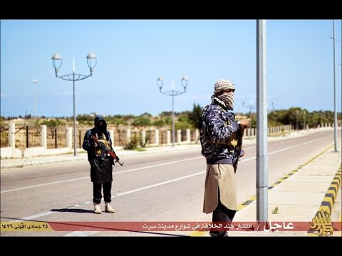 شاهد داعش يحرق مستشفى بجرحاه في مدينة سرت