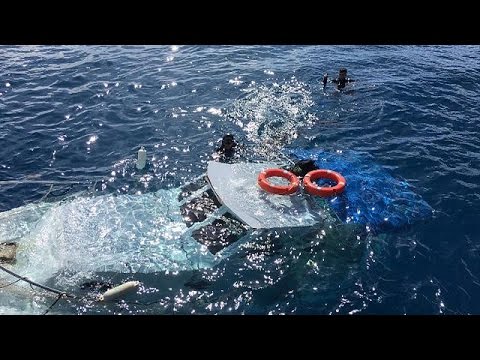 شاهد لاجئون ومهاجرون يموتون غرقًا في بحر إيجه