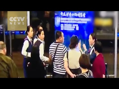 passengers assault airport staff over delayed flight at huanghua airport