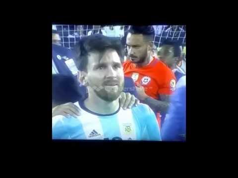 messi cry after chile win