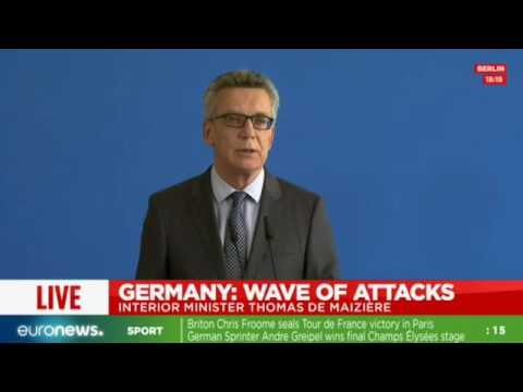 german interior minister thomas de maiziére comments on attacks