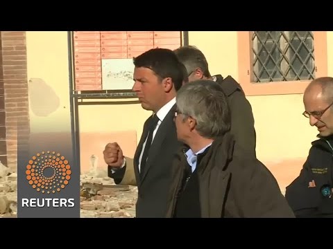 italys pm visits quake site