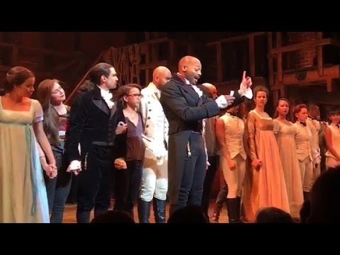 trump takes on hamilton cast