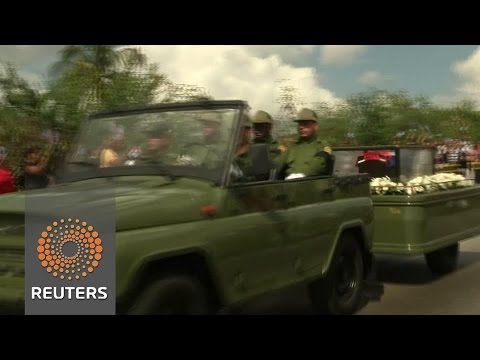 castro funeral cortege reaches destination