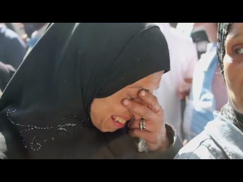 dramatic video of a refugee camp under seige