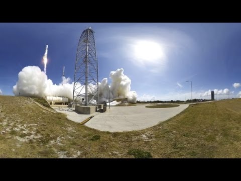 launch shot with 360 video