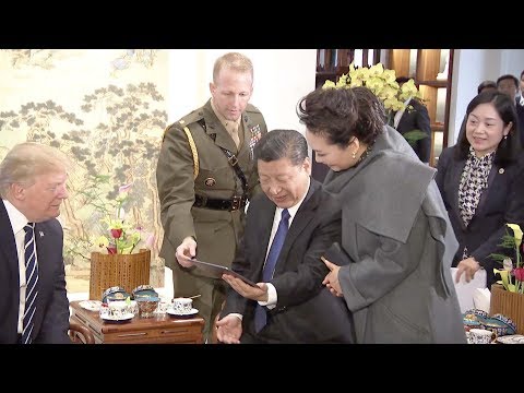 trump shows xi and peng video clips of his granddaughter