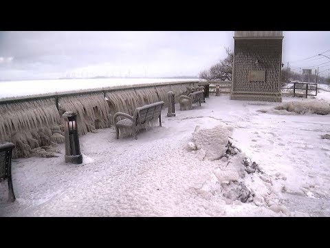 big freeze creates an icicle wonderland along lake erie