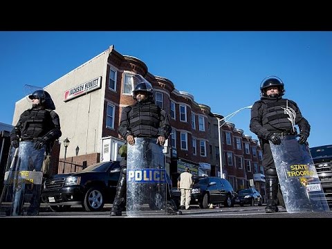 troops deployed as baltimore declares