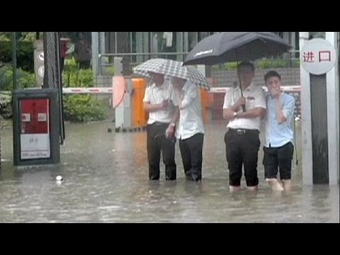 fuzhou flooded as heavy rain lashes fujian province