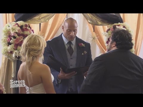 dwayne johnson officiates surprise wedding