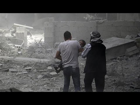 syrian regime accused of bombing civilians in damascus