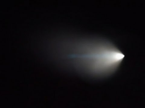 missile test in night sky