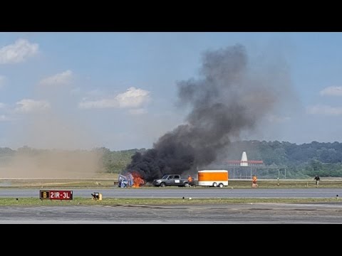 stunt plane crashes during air show