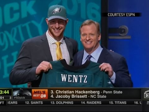 rams eagles select goff wentz in nfl draft