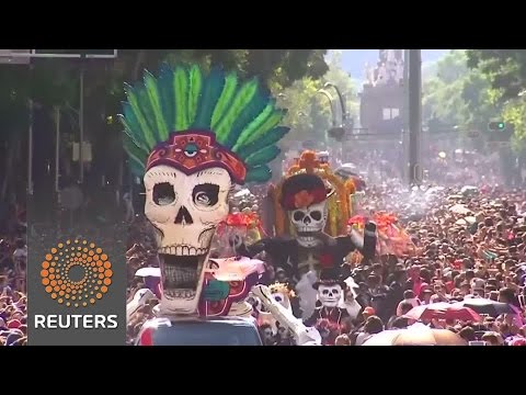 mexico city comes alive with day of the dead parade