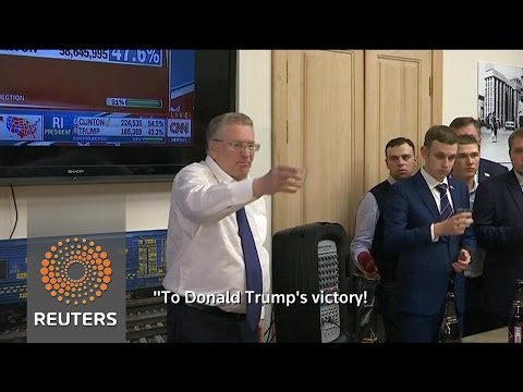 russias zhirinovsky toasts trump victory with champagne