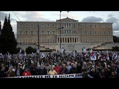 greek unions protest against labour reforms