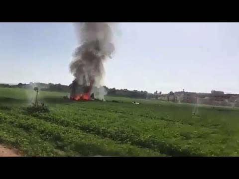 spain eurofighter crashes after national day parade