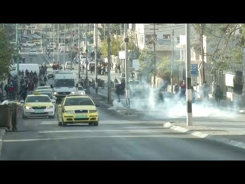 israeli forces fire tear gas in bethlehem