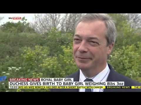 nigel farage congratulates royal couple