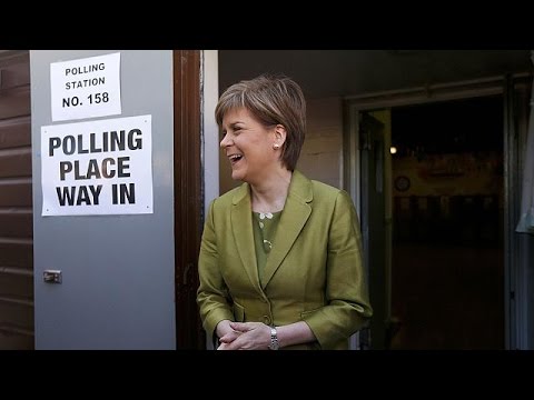 candidates go to vote in closest british election in a generation