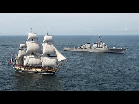 french ship hermione arrives in yorktown