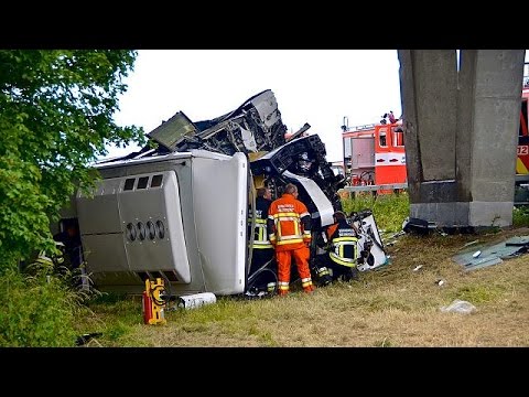 driver killed as coach carrying british schoolchildren crashes