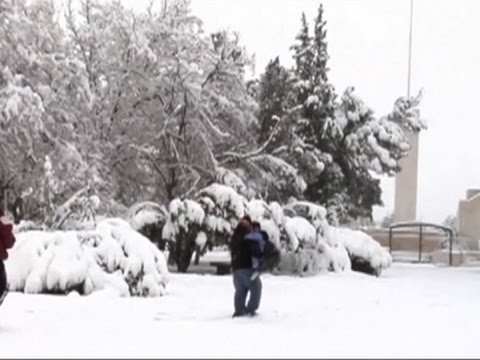 rare snowstorm blankets